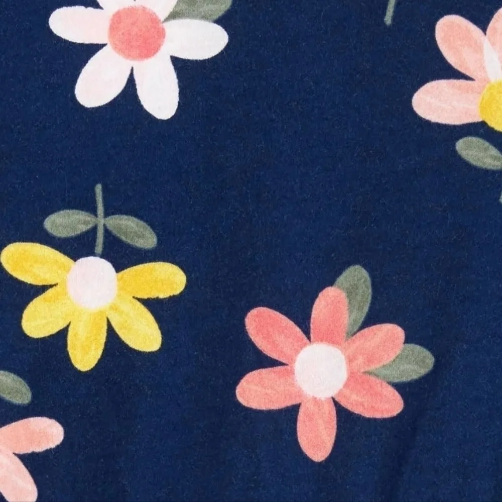 Carter's Navy Blue Floral Jersey Romper - Size 8